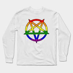 Rainbow Pentacle Long Sleeve T-Shirt